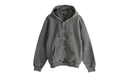 Smooth Stock Pig Dyed Zip Hoodie "BLACK" 1975021 BLAC