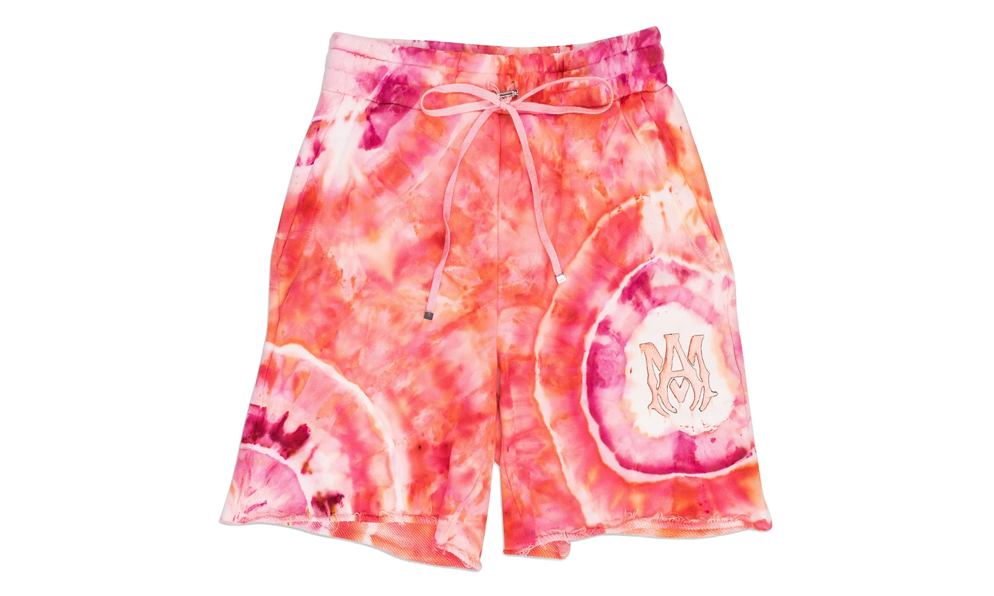 Tie Dye Ma Sweatshorts "Orange / Pink" SS22MJL025_Peach