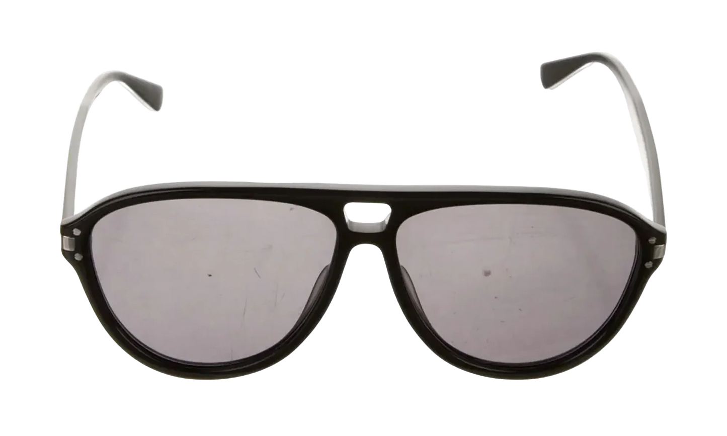 Aviator Logo Sunglasses "Black / Black / Silver" XA41764AC BBS