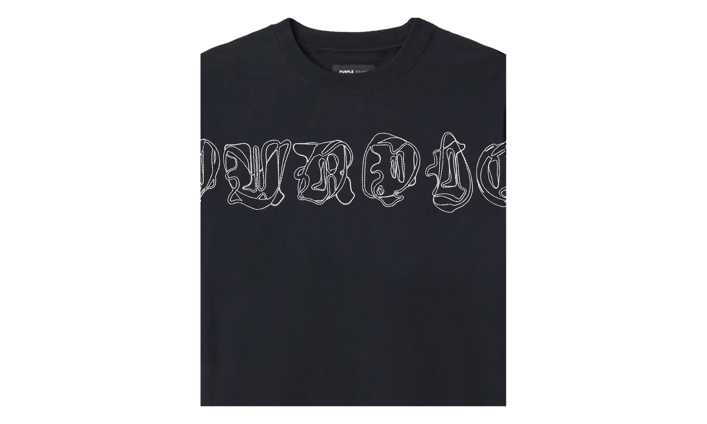 Logo Print Cotton T-Shirt "Black" P104 TBGO425