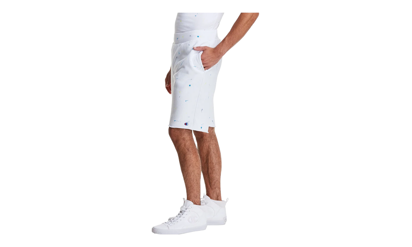 C-Life Reverse Weave Paint Splatter Shorts "White" 825977 AZ0C