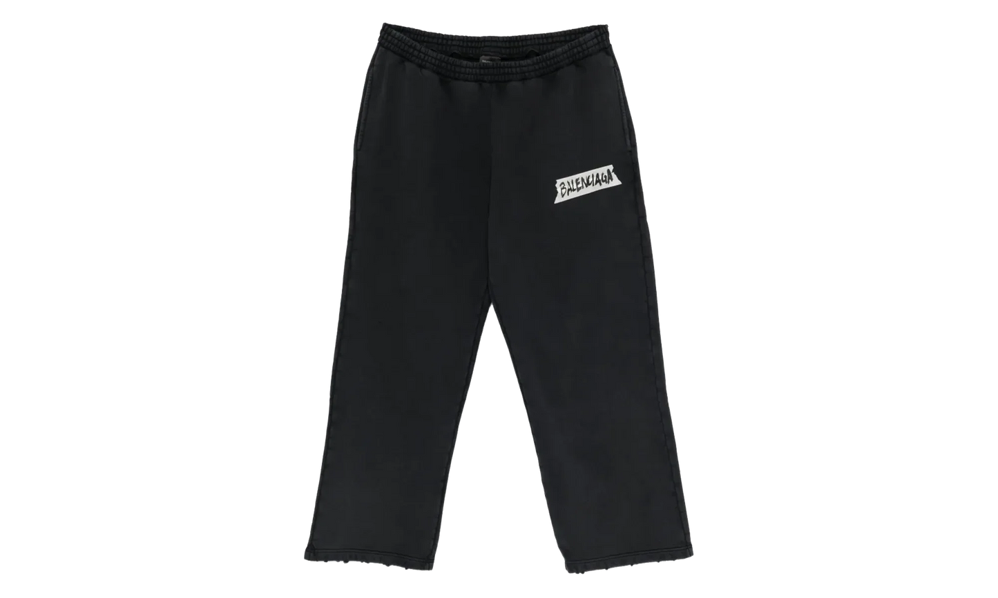 Baggy Elastic Pants "Faded Washed Black" 846917 TTVL8 1041