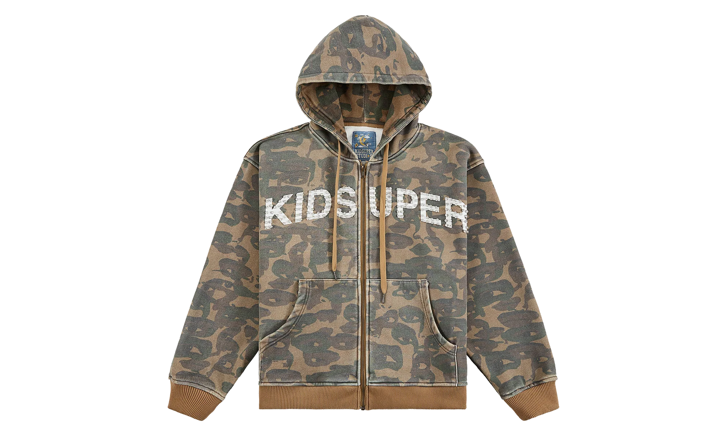 Kid Super Face Camo Hoodie "Green" KS005