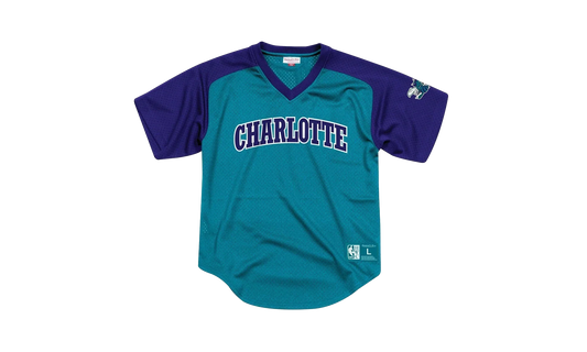 NBA Final Seconds Mesh V-Neck Shirt "Charlotte Hornets - Teal" BA87OQ CHO T JXT