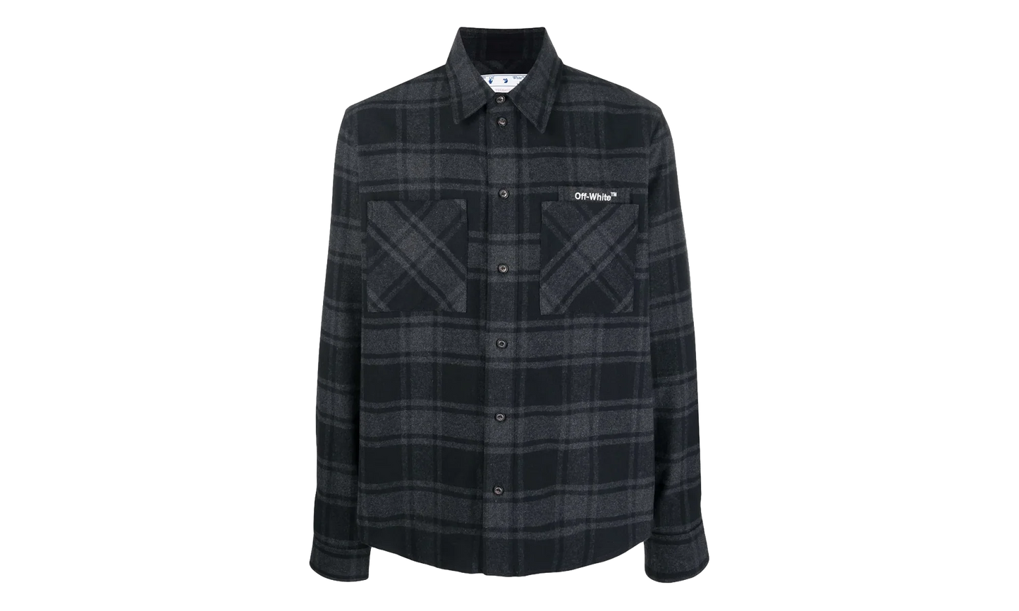Outline ARR Flannel Shirt "Grey / White" OMGA133C99FAB0010701