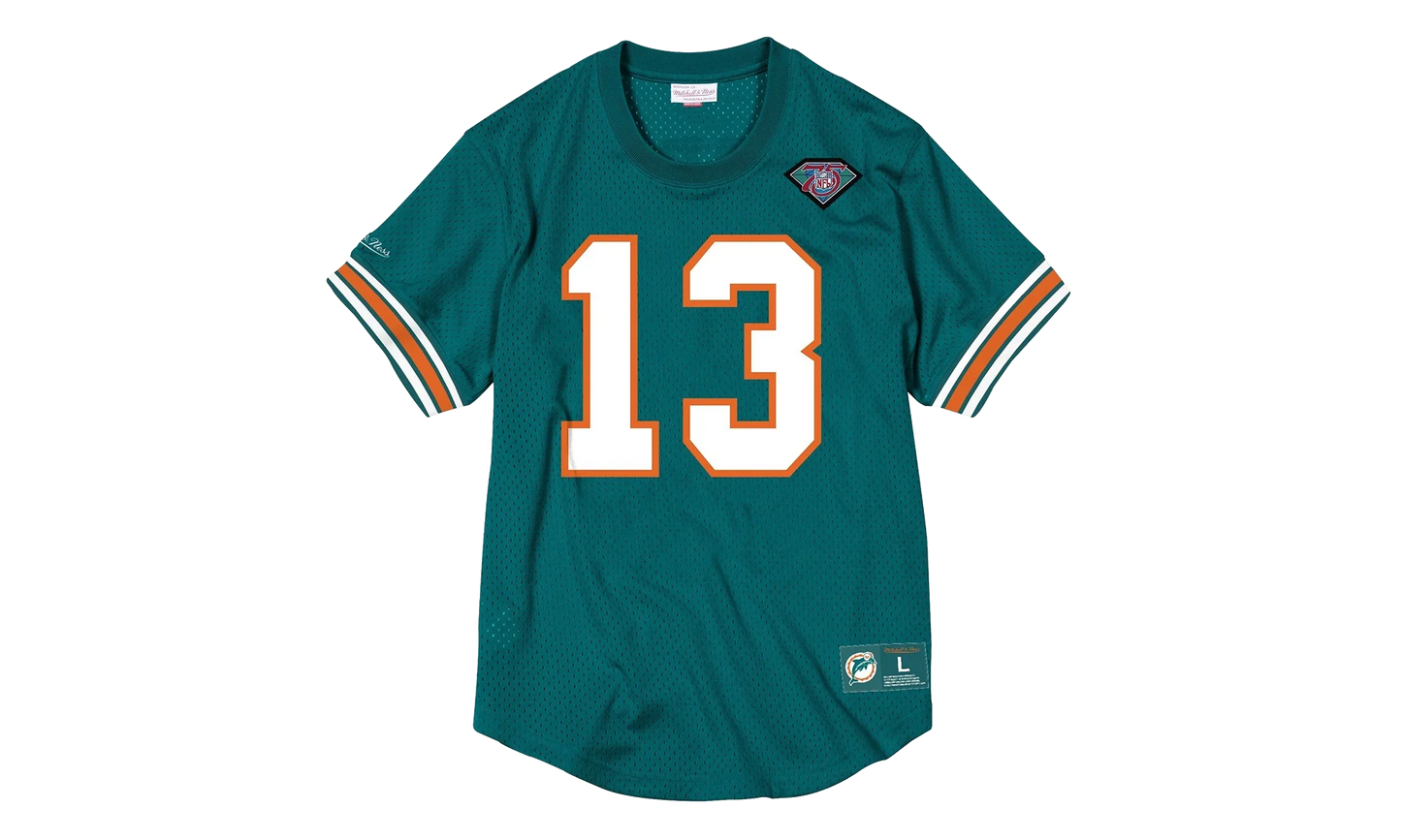 NFL Name & Number Mesh Crew Neck Shirt "Miami Dolphins - Teal" NNMPMG18061 MDOTEAL94DMA