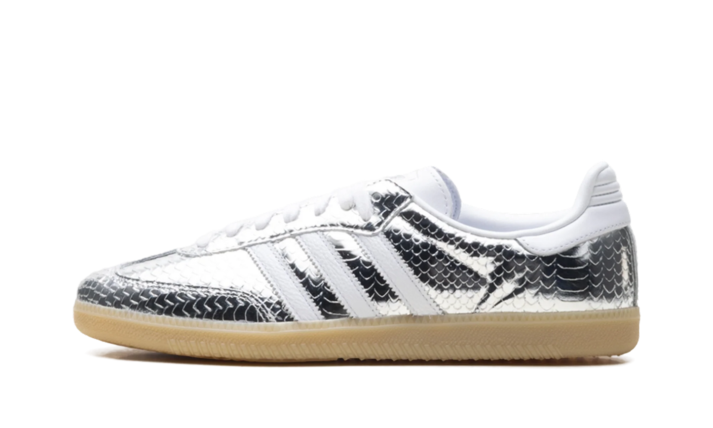 Adidas Samba OG WMNS "Patent Snakeskin Silver Metallic" IH9016