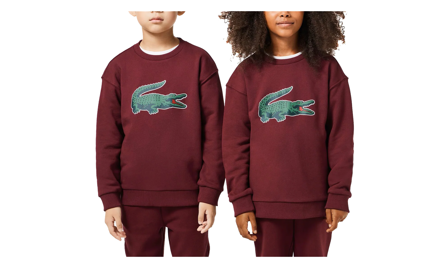 Signature Print Fleece Sweatshirt GS "Bordeaux" SJ1231 YUP
