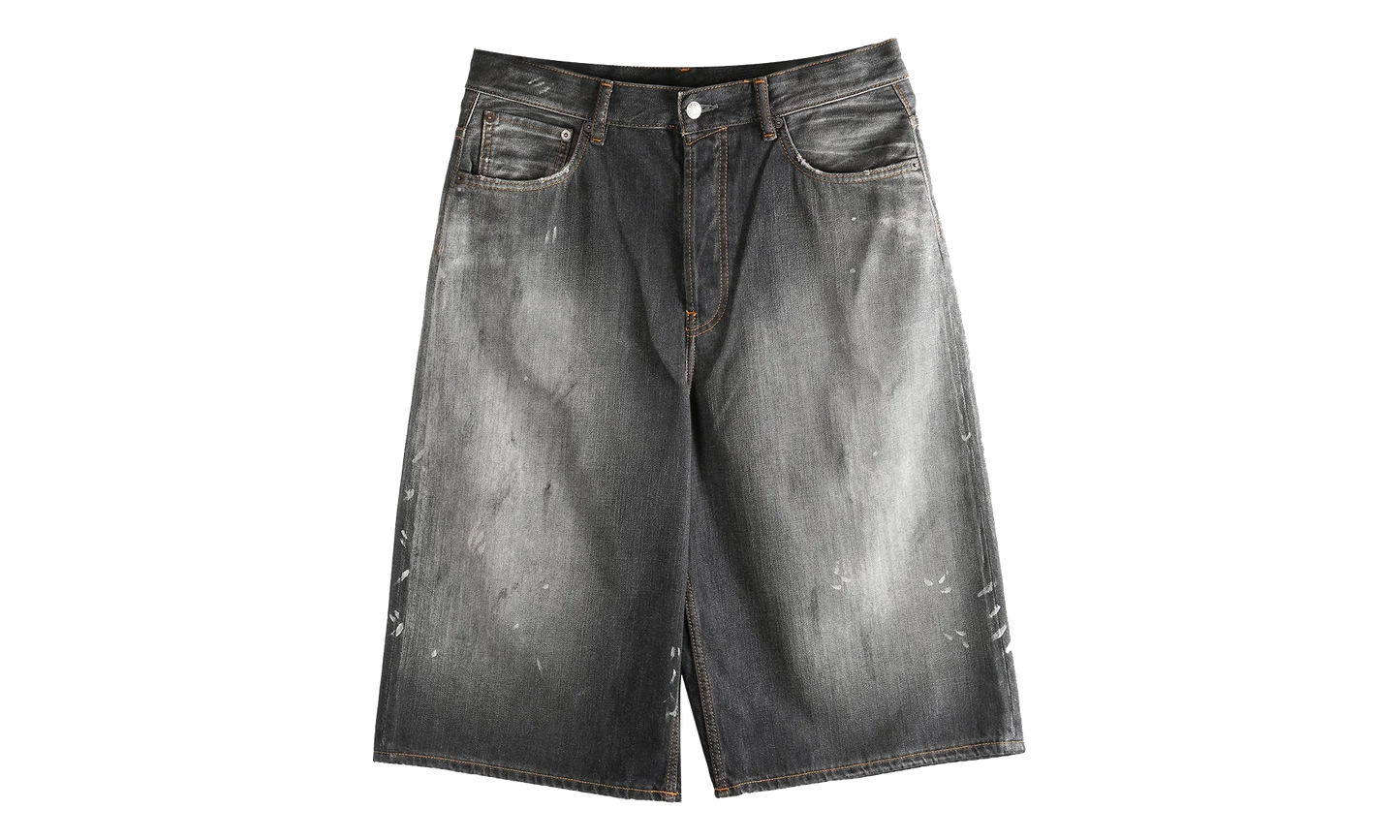 Loose Fit Denim Shorts "Black" FN MN SHOR000263 BLACK