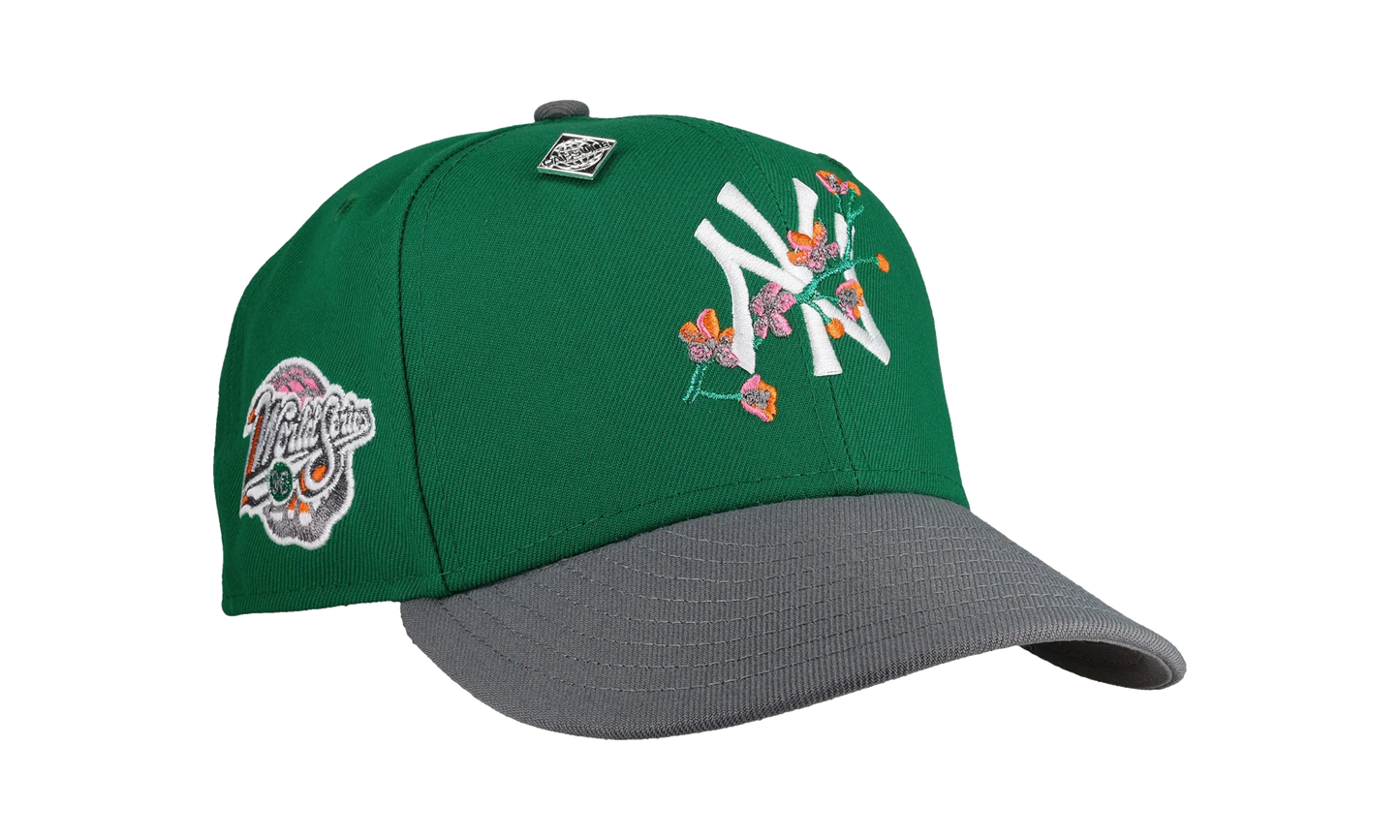 59FIFTY New York Yankees 1998 World Series Fitted Hat "Green / Floral" NE245