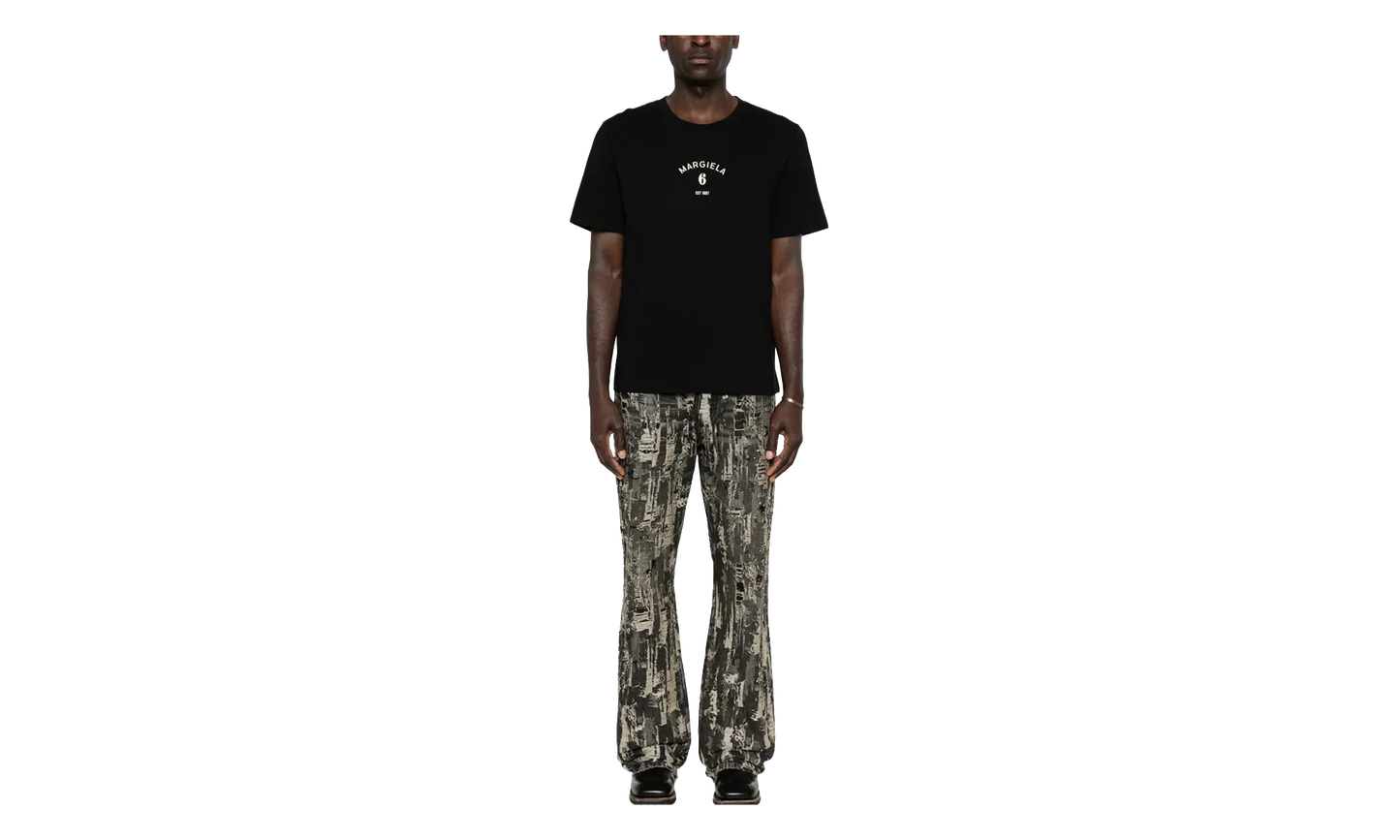 Margiela 6 Printed T-Shirt "Black" SH2GC0038 M20048 900