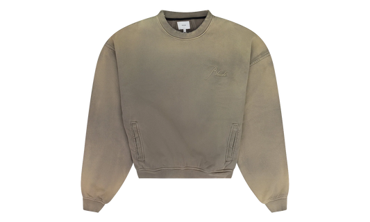 Script Logo Sunfaded Crewneck Sweatshirt "Elephant Green" RHDMHDS0043 ELGRN