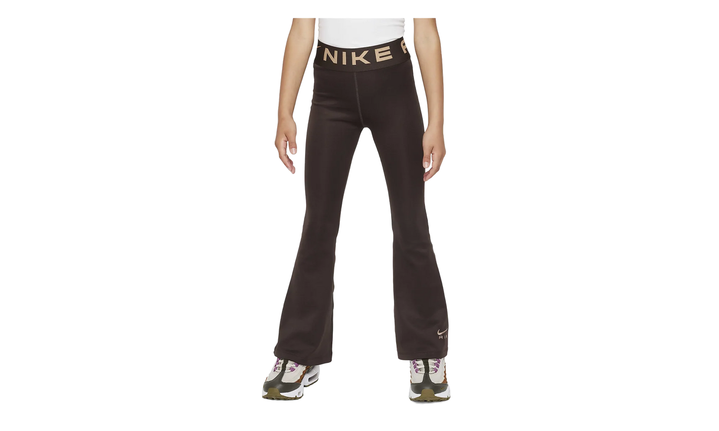 Air Essential Girls' High-Waisted Flared Leggings GS "Baroque Brown / Hemp" FD2963 237