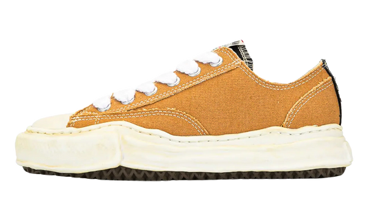 Peterson OG Sole Overdyed Canvas Low "Yellow Green Mismatched" A05FW728 YEL