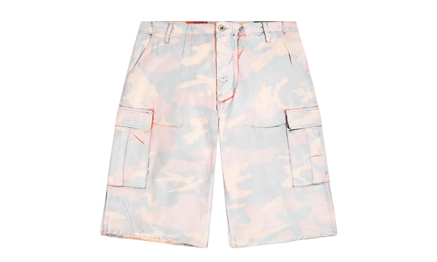 Camo Cut Off Short "Orange" GD047