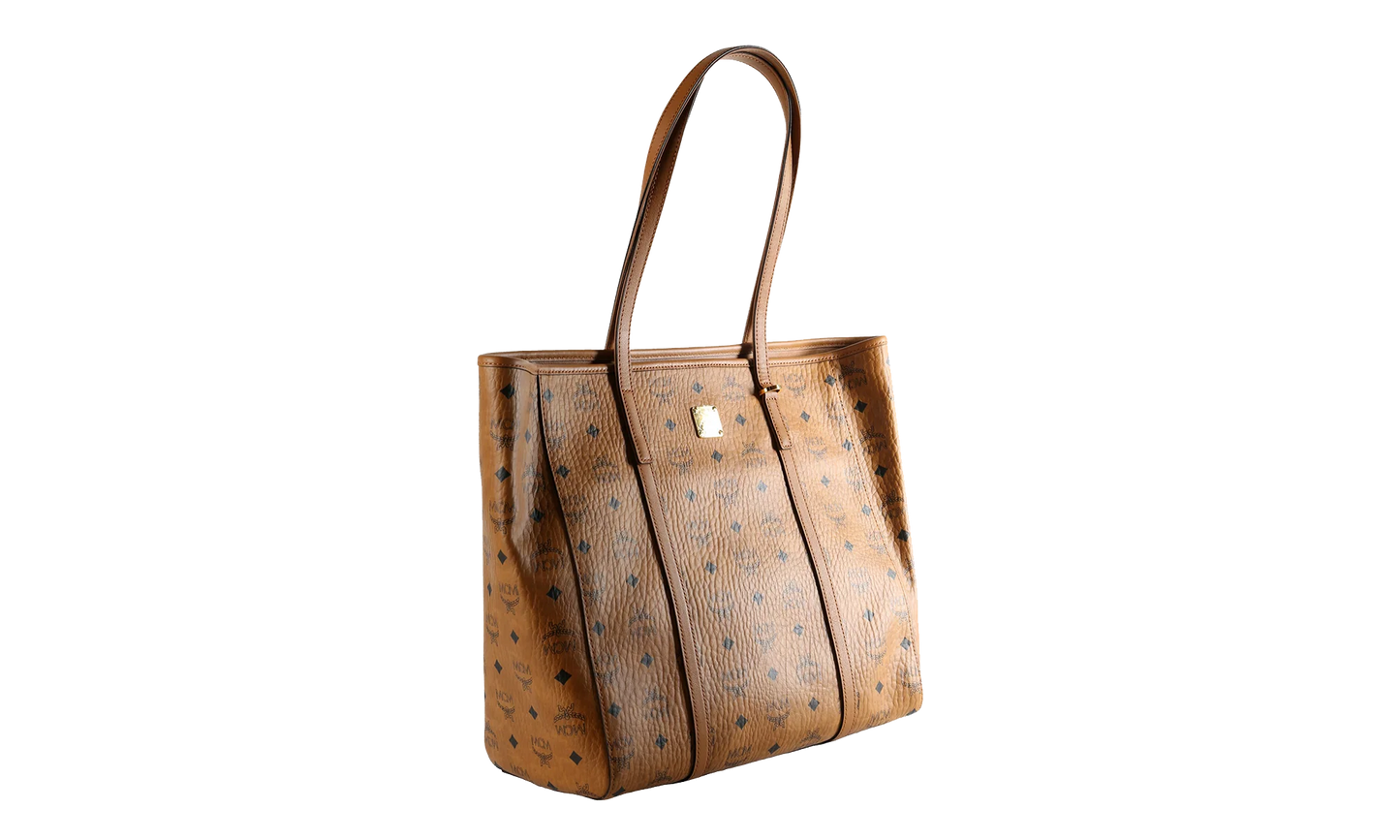 Medium Toni Shopper in Visetos "Cognac" MWPAATN03CO001