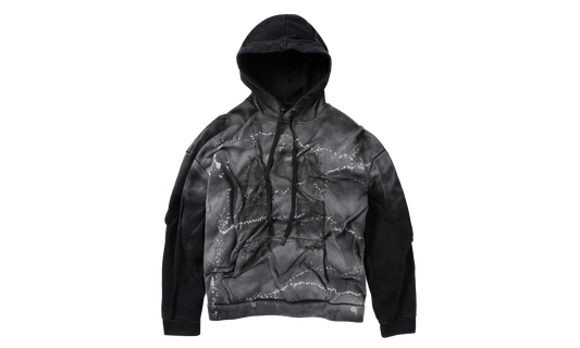Gathered Thorn Window Hoodie "Black / Grey" CU6OFEQL