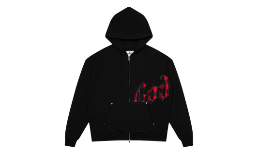 OG Logo Hoodie "Black Red Plaid" GS097