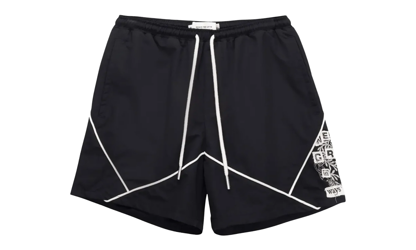 Nylon Growth Track Shorts "Black" HTG260129 BLK