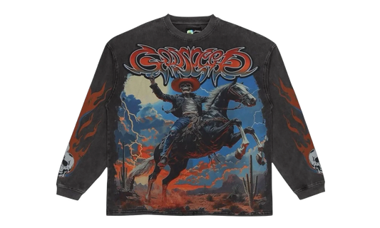 Western Long-sleeve Sweatshirt "Grey Wash" GS060