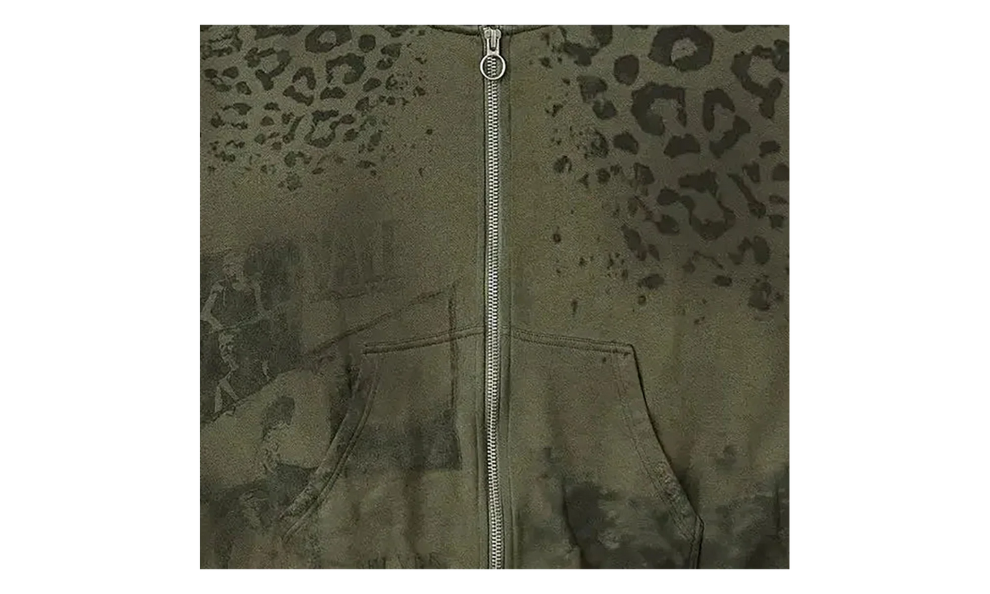 Safari Zip Up Hoodie "Olive" VAL121