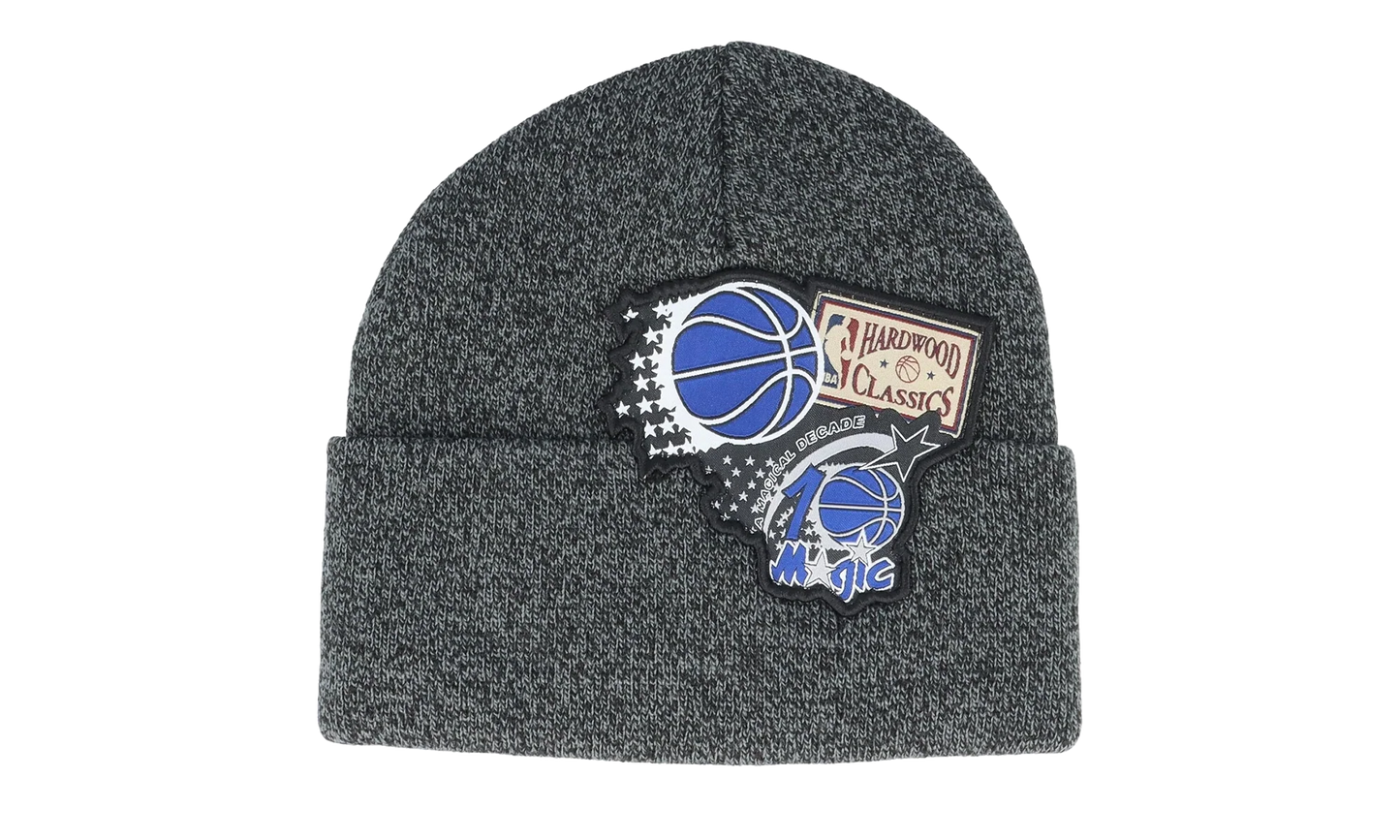 NBA Hardwood Classics XL Logo Patch Knit Beanie "Orlando Magic - Black" HCFK4341 OMAYYPPPBLCK