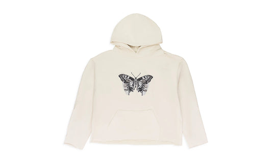 GATHERED DUOFLY PULLOVER HOODIE "IVORY" WDWMHDS 0068