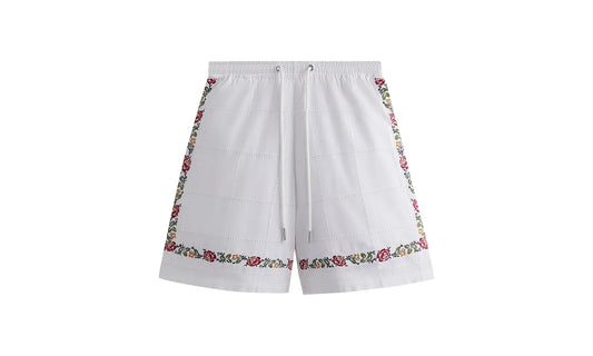 Windowpane Eyelet Belmont Short "White" KHM060354 101