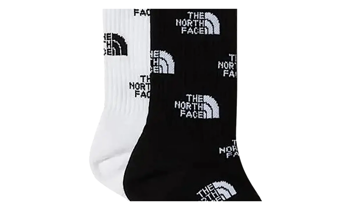 Everyday Crew Socks Logo (2 Pairs) "TNF Black / TNF White" NF0A8BRBKY4