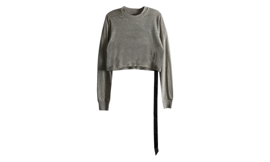 Long-Sleeve Cropped Small Level T-Shirt WMNS "Melange Grey" DS02E7200 JGM 178