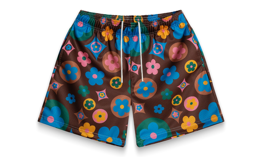 Flower Shorts "Brown / Multi" BS64