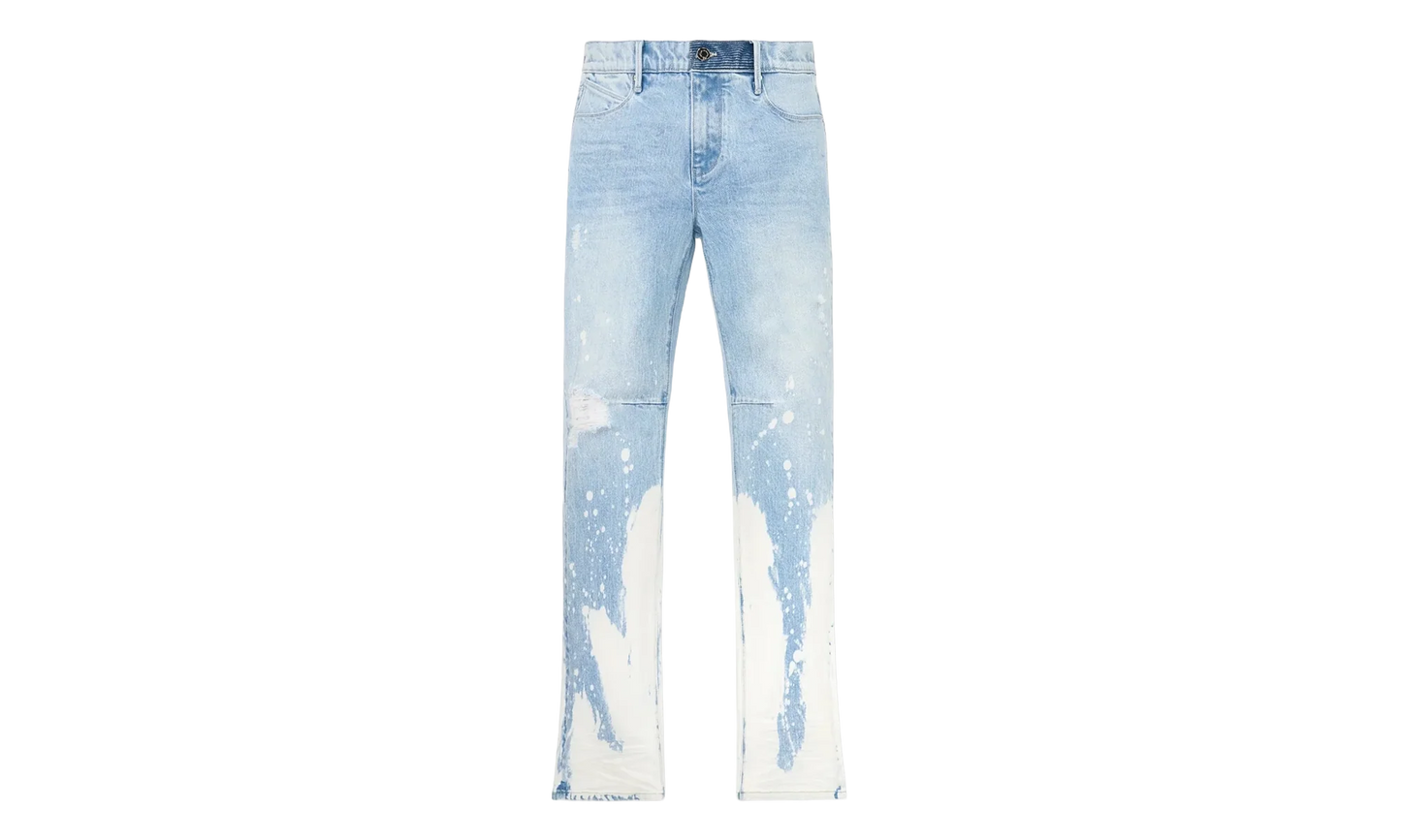 Denis Light Wash Splatter Jeans "Light Blue" MU24D678 B1104WTPSP