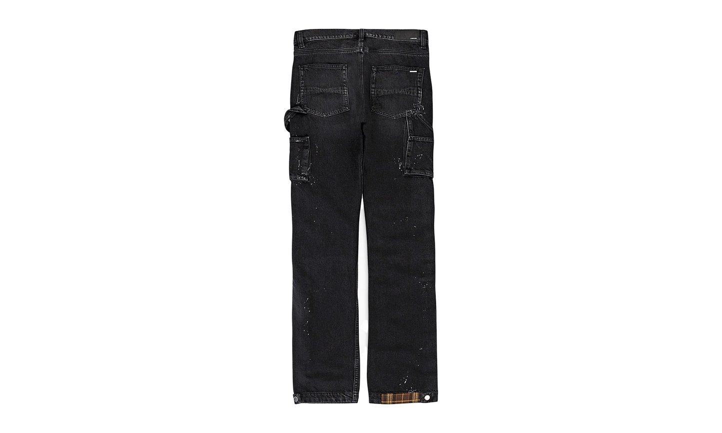 PLAID CARPENTER AGED CASUAL PANTS "Aged Black" PS22MDS133 AGBLK