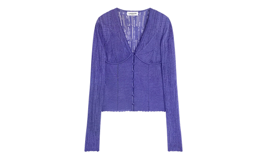 LONG-SLEEVE KNIT CARDIGAN "BLUE" RW CA0001 K034 E24 224