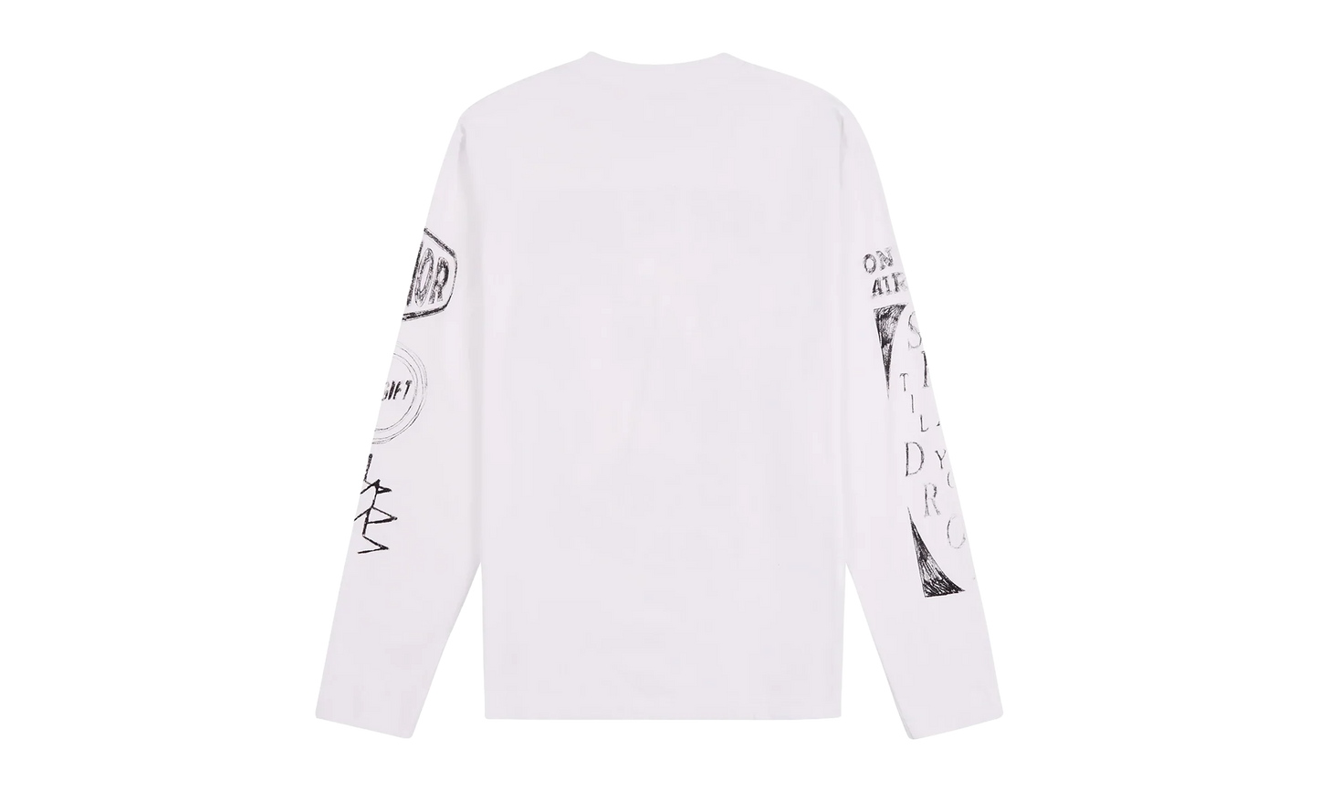 Night Skate Long-Sleeve Tee "White" HTG250498 WHT
