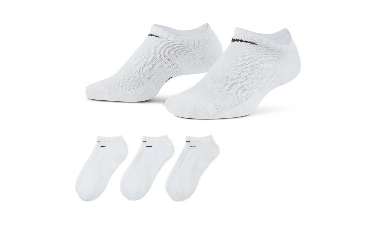 Everyday Cushioned Training No-Show Socks "White / Black - (3 Pairs)" SX7673 100