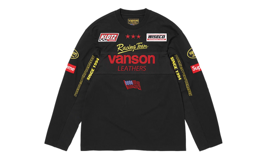 Vanson Leathers® L/S Top "SS26 - Black" SU27022