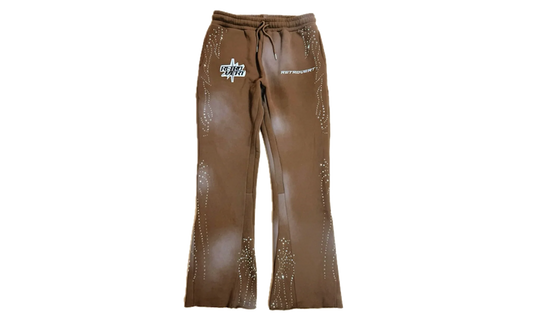Rhinestone Sweatpants "Brown" RET027