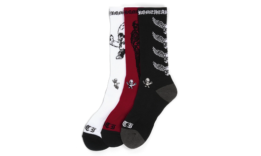 FOTI SOCKS "Multi - Black, White, Red" CHRM0796