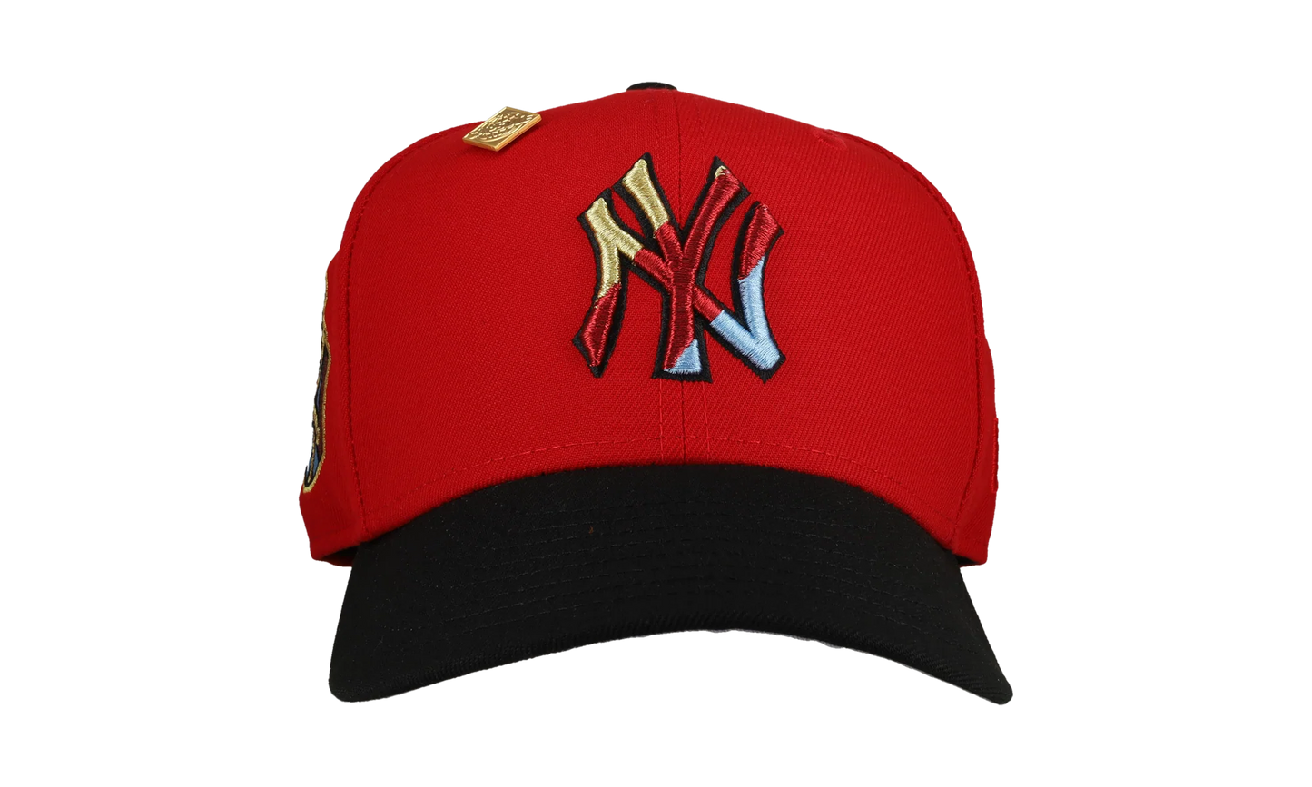 59FIFTY New York Yankees 1951 World Series Diagonal Logo Fitted Hat "Red / Black" NE228