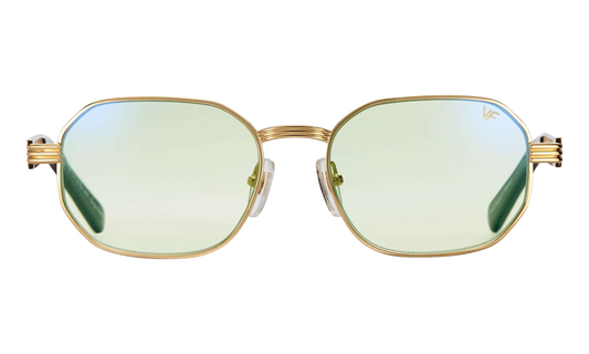 Hustler Jacques Cartier Edition 24KT "Yellow Gold / Powder Green Flash Blue" JCHU2 0004 11C1