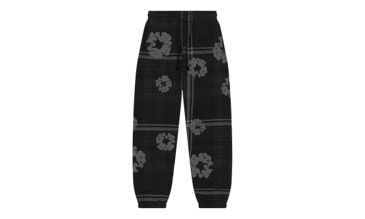 Plaid Cotton Wreath Sweatpants "Black" DT384