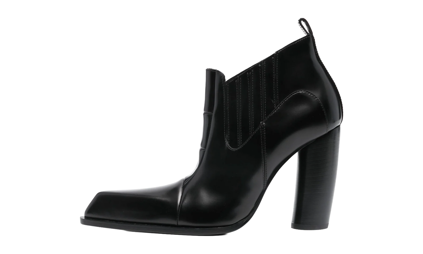 Moon Beatle Shade 95mm Leather Ankle Boots "Black" OWID045F23LEA0014545