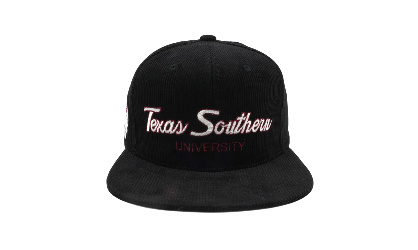 NCAA Cord Script Snapback Cap "Texas Southern Tigers - Black" HHSS4942 TSUYYPPPBLCK