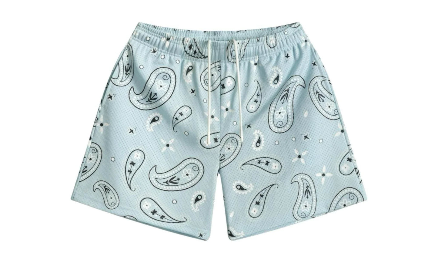 Paisley Shorts V3 "Sky Blue" BS72