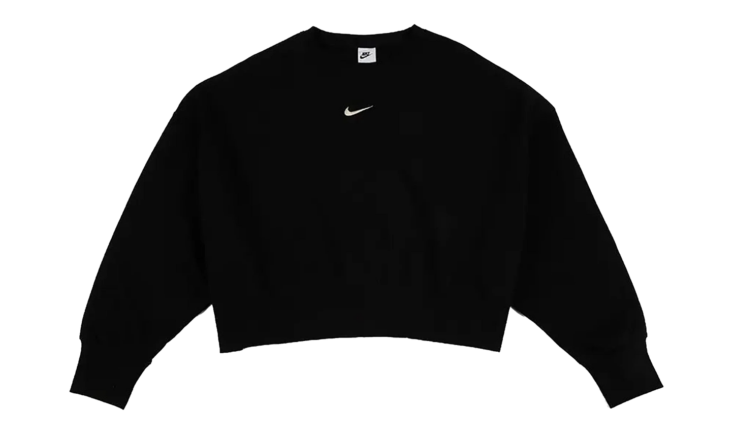 NSW Phoenix Fleece Oversized Crew Sweatshirt WMNS "Black / Sail" DQ5761 010