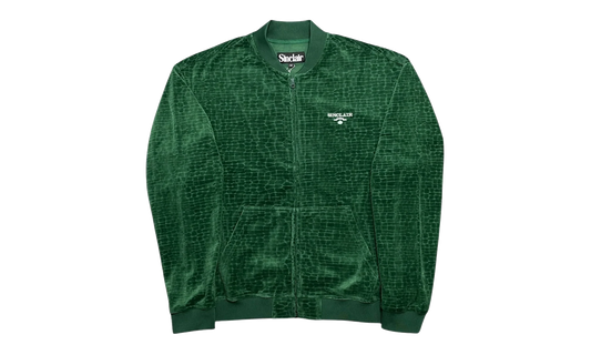 Croc Jacquard Velour Track Jacket "Green" SMT223 GRN