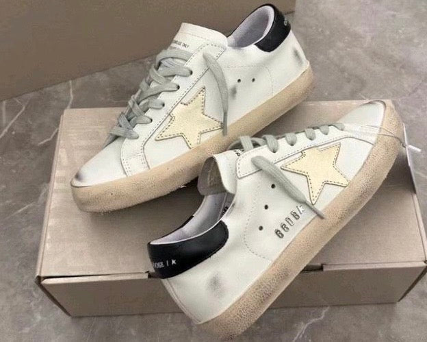 Superstar Low Top Trainers Wht/Blue Star