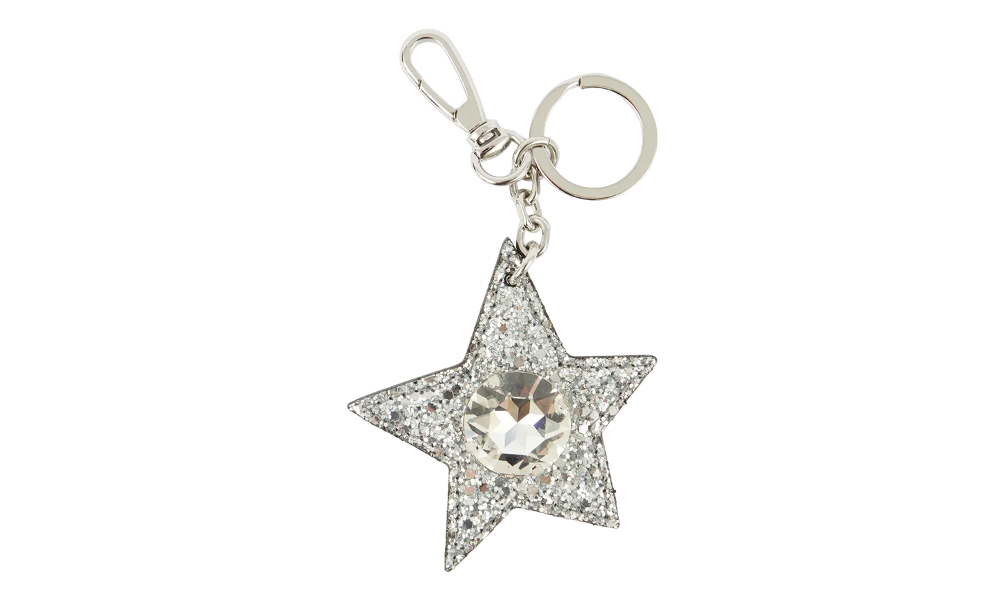Rhinestone Star Glitter Keyring "Silver" S35UA0176P3508H7730