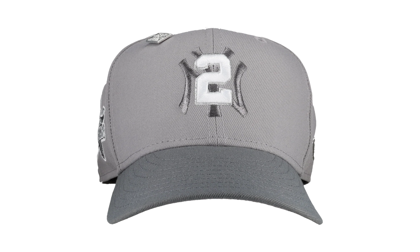 59FIFTY New York Yankees Derek Jeter Script Fitted Hat "Cool Grey" NE282